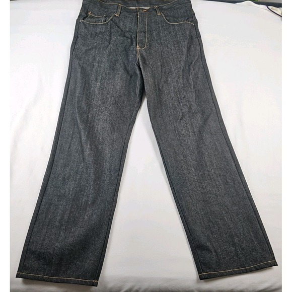 Vintage Other - Vintage Karl Kani Gold Jeans Men 40x34 Dark Wash‎ Embroidered Hip Hop